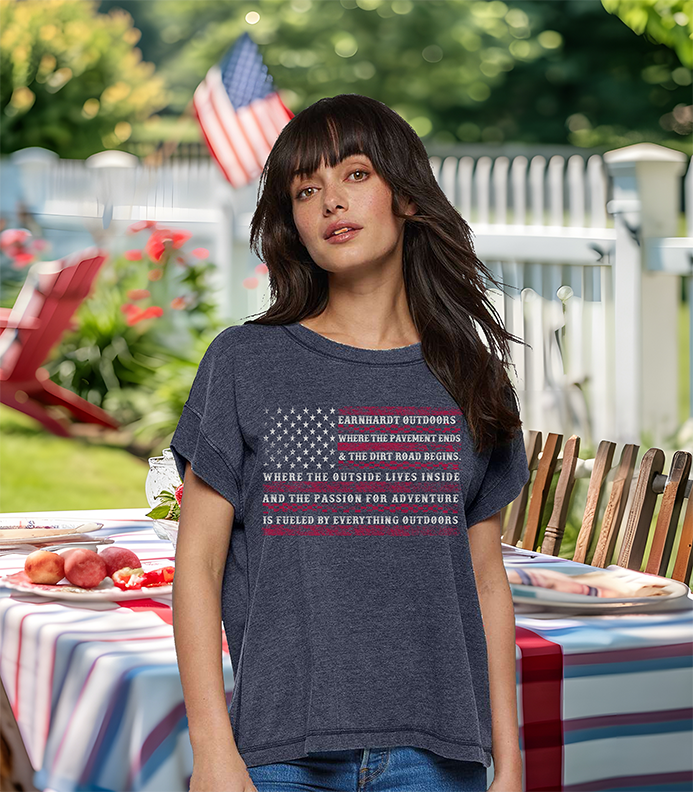 EO-LADIES-FLAG STATEMENT VINTAGE TEE