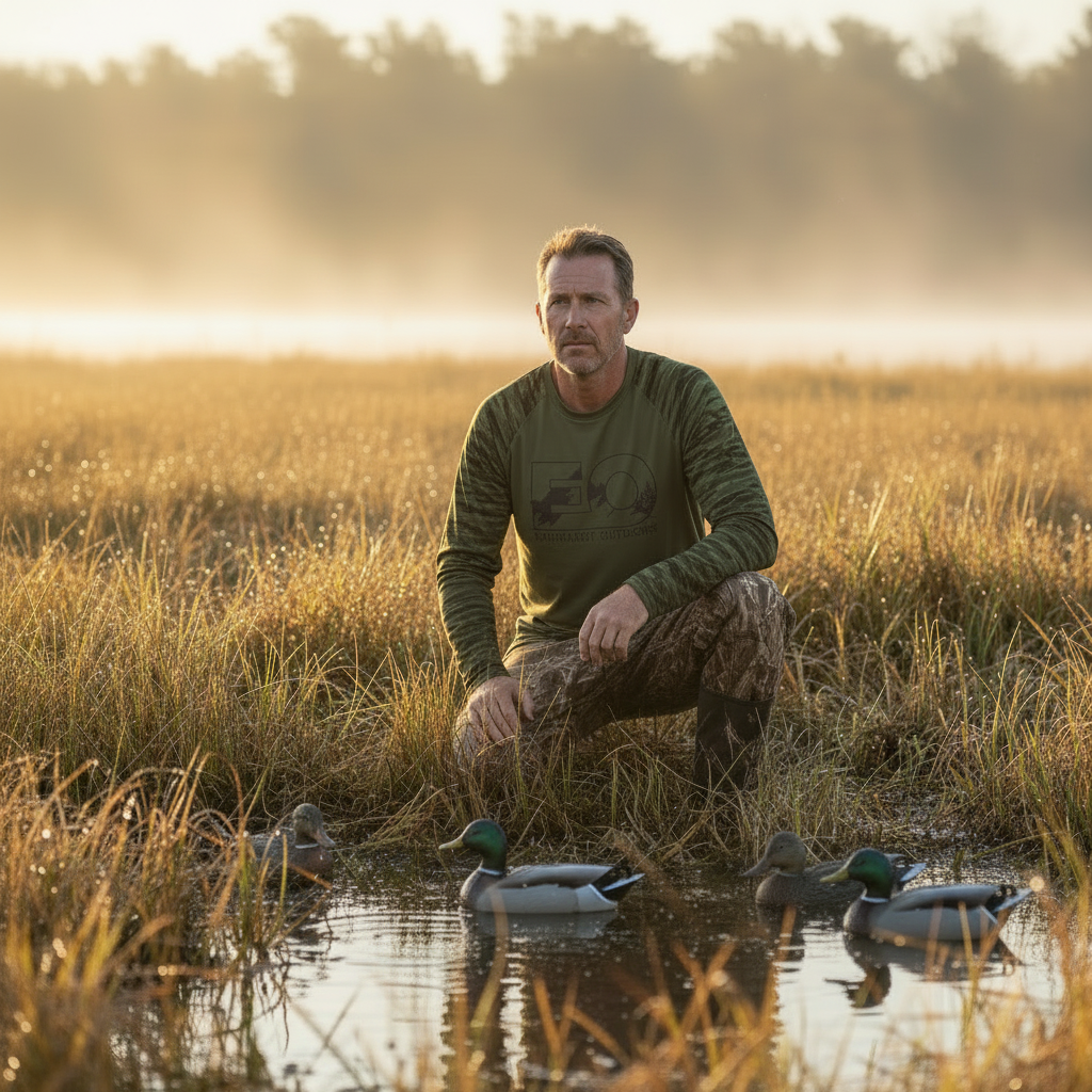 EO-LOGO UPF30 LS CAMO RAGLAN