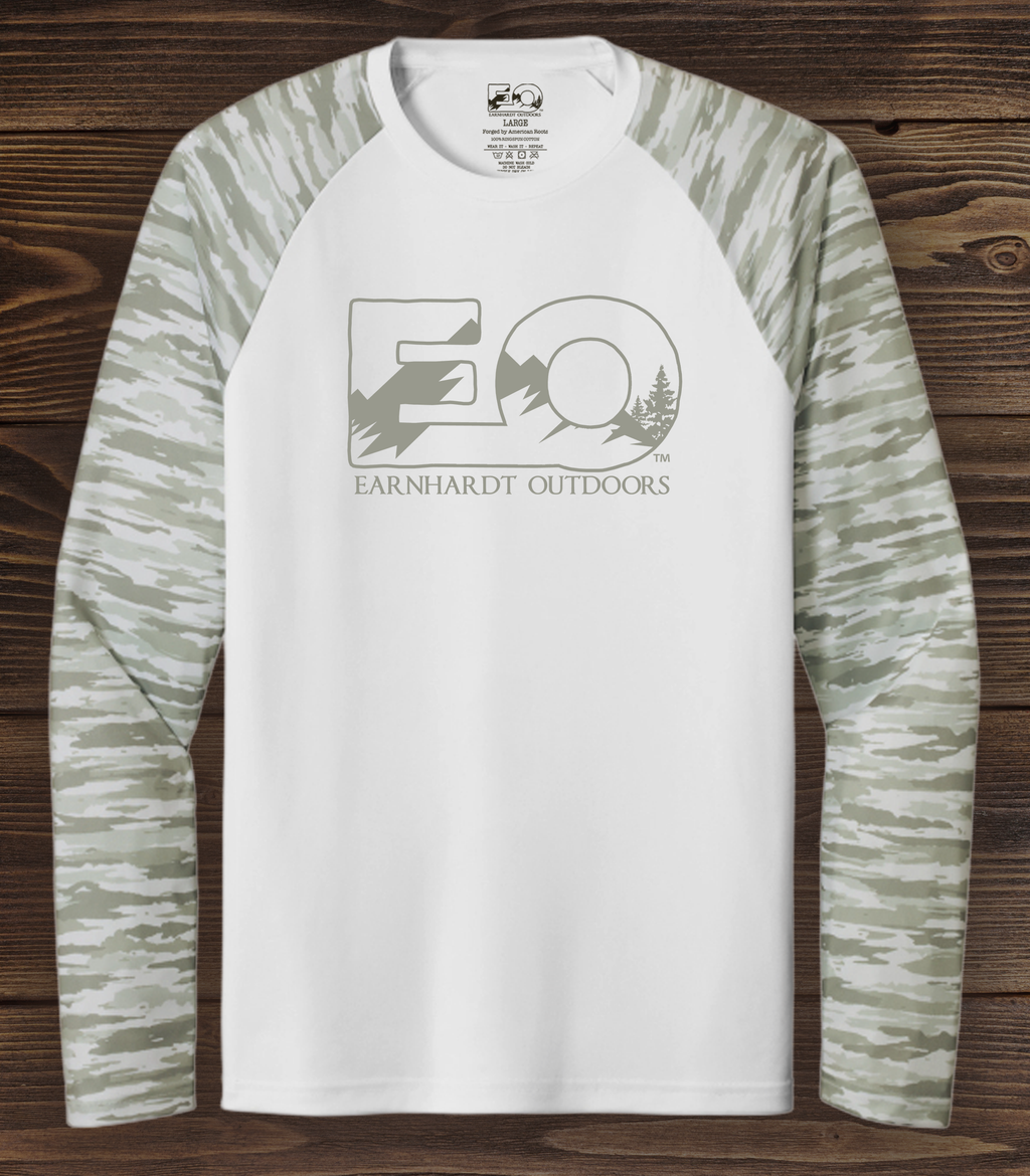 EO-LOGO UPF30 LS CAMO RAGLAN